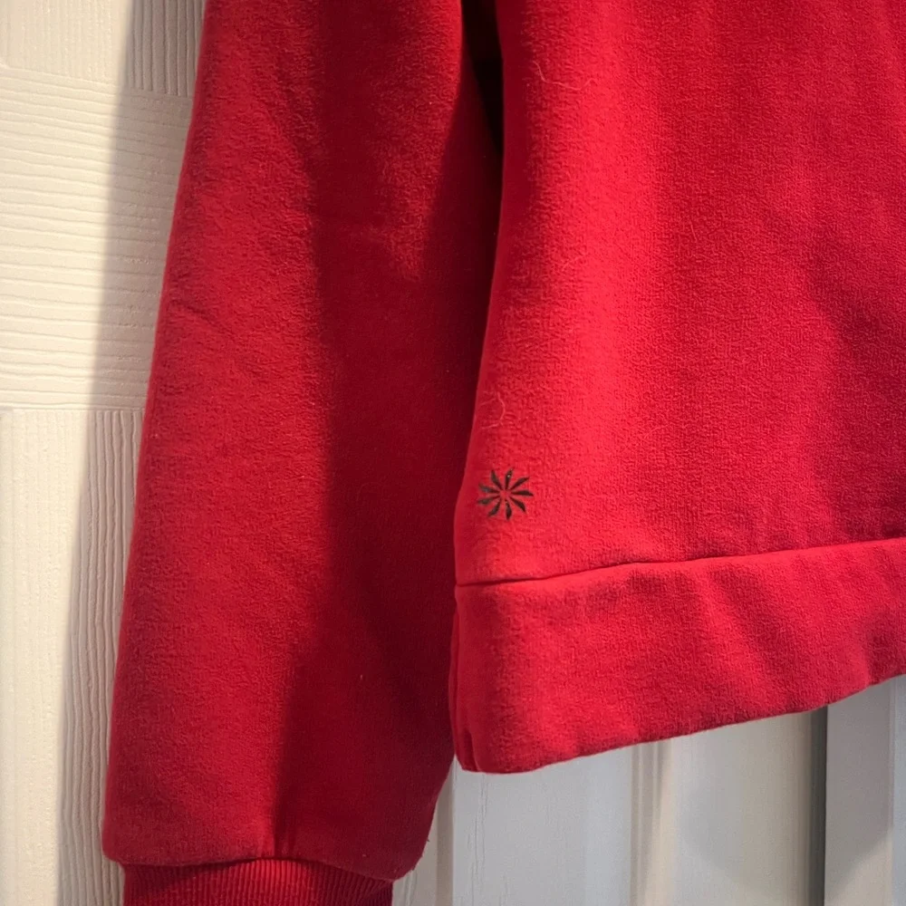Athleta Girl, Cropped Red Twist-front Girls Sweatshirt, Size M (8-10) - Picture 5 of 6